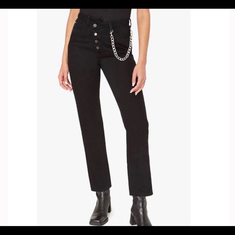 WEWOREWHAT Crossover Straight Jeans - Picture 2 of 8